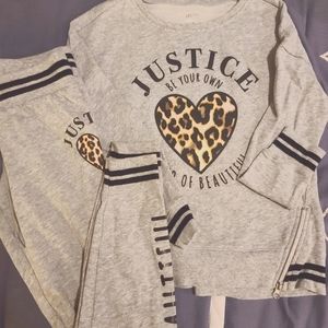 Justice sz 8 leopard outfit